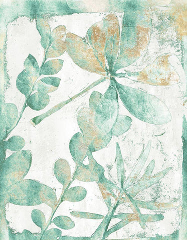 Garden Variety Green Version  White Modern Wood Framed Art Print with Double Matting by St Hilaire, Elizabeth