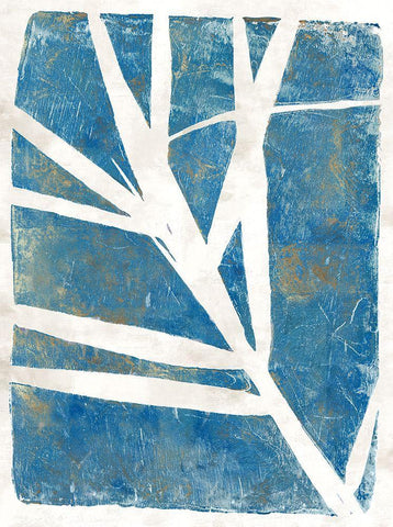 Tropical Frond  White Modern Wood Framed Art Print with Double Matting by St Hilaire, Elizabeth