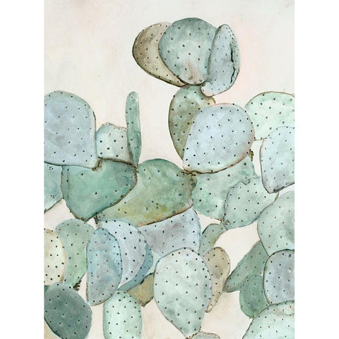 Cotton Candy Cactus II Black Modern Wood Framed Art Print with Double Matting by Hatfiled, Jodi