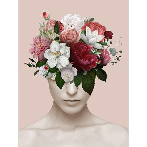 Flower Stare  Black Modern Wood Framed Art Print with Double Matting by Smith, Karen