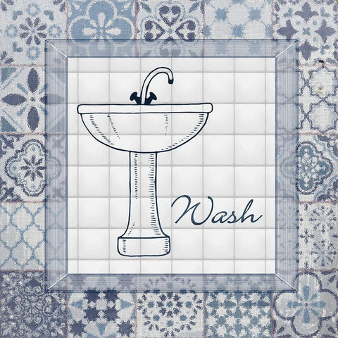 Wash up Brush up II White Modern Wood Framed Art Print by Smith, Karen