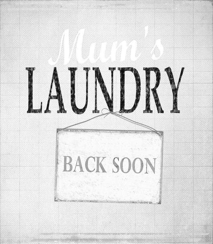 Mums Laundry Black Ornate Wood Framed Art Print with Double Matting by Smith, Karen