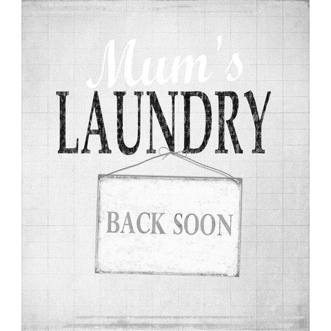 Mums Laundry Black Modern Wood Framed Art Print by Smith, Karen