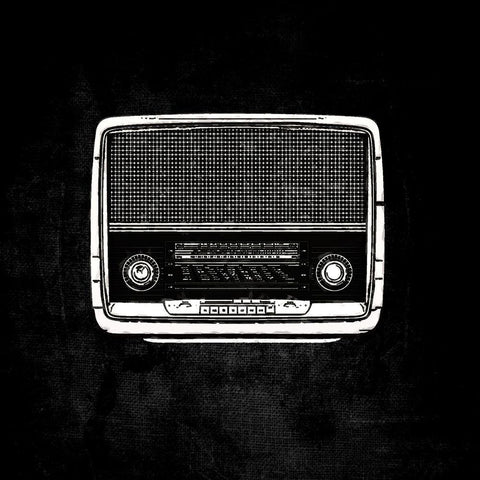 Ghost Radio II Black Modern Wood Framed Art Print with Double Matting by Smith, Karen