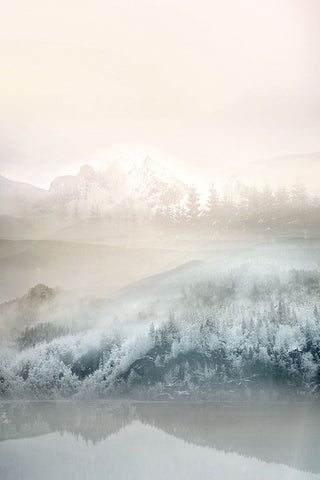 Vanilla Landscape II White Modern Wood Framed Art Print with Double Matting by Bainbridge, Hope