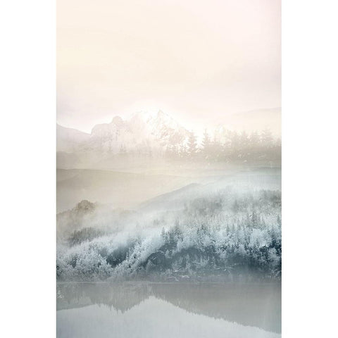 Vanilla Landscape II White Modern Wood Framed Art Print by Bainbridge, Hope