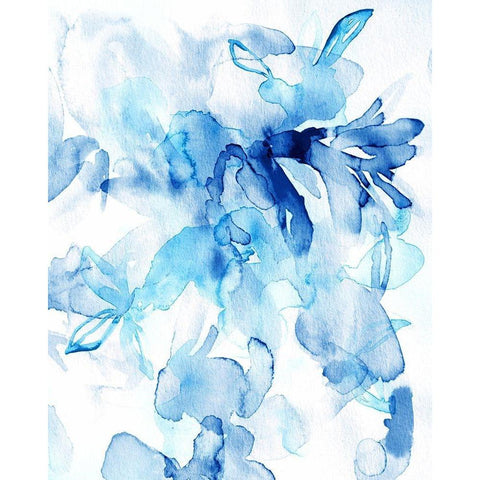 Lullaby Blue II White Modern Wood Framed Art Print by Bainbridge, Hope