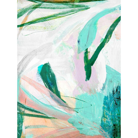 Green Graffiti II  Black Modern Wood Framed Art Print with Double Matting by Bainbridge, Hope
