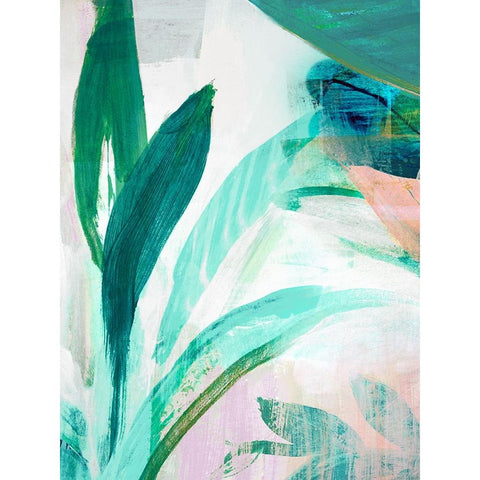 Green Graffiti III  Gold Ornate Wood Framed Art Print with Double Matting by Bainbridge, Hope
