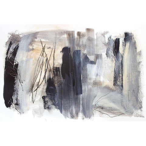Cinders and Smoke White Modern Wood Framed Art Print by Bainbridge, Hope