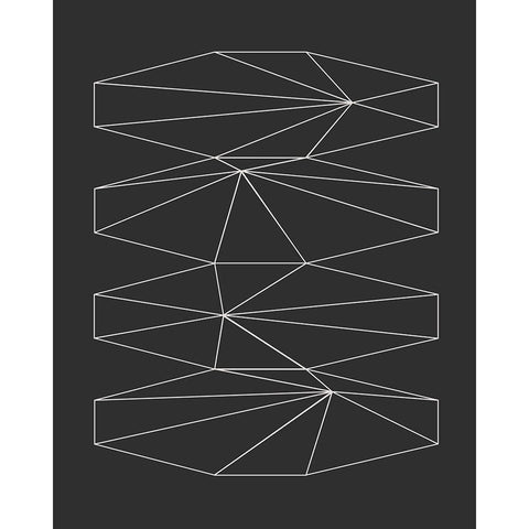 Geometry of Atoms II Â  White Modern Wood Framed Art Print by Hauanio, Sandi
