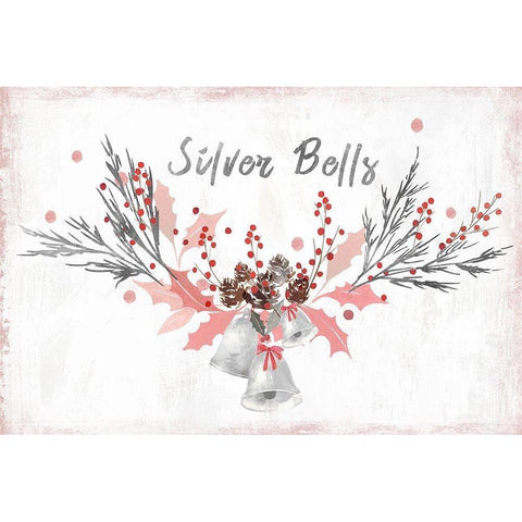 Silver Bells  Black Modern Wood Framed Art Print by PI Studio