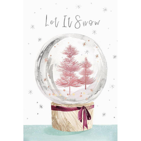 Let it Snow I  Black Modern Wood Framed Art Print by PI Studio