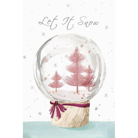 Let it Snow II  Gold Ornate Wood Framed Art Print with Double Matting by PI Studio