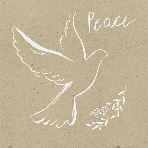White Dove II  White Modern Wood Framed Art Print by PI Studio