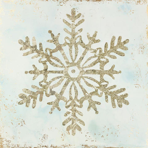 Glistening Snowflake III  Black Modern Wood Framed Art Print by PI Studio