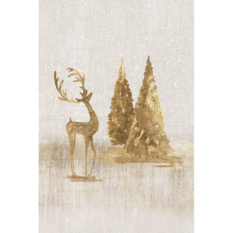 Graceful Winter Gift White Modern Wood Framed Art Print by PI Studio