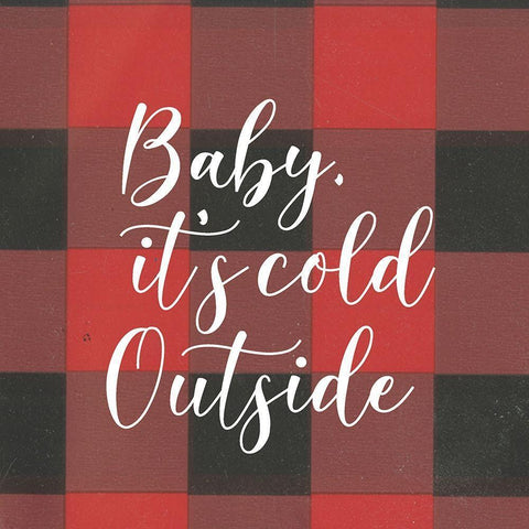 Baby, Its Cold Outside I  Black Modern Wood Framed Art Print with Double Matting by PI Studio