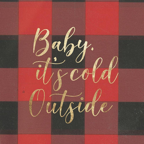 Baby, Its Cold Outside II  White Modern Wood Framed Art Print by PI Studio