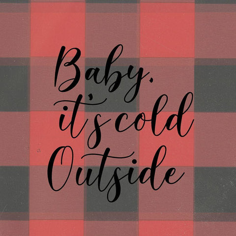 Baby, Its Cold Outside III  Gold Ornate Wood Framed Art Print with Double Matting by PI Studio