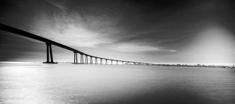 Way Over the Bay I White Modern Wood Framed Art Print with Double Matting by Hartson-Weddie, Ryan