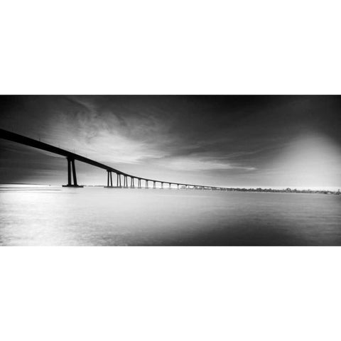 Way Over the Bay I Black Modern Wood Framed Art Print by Hartson-Weddie, Ryan
