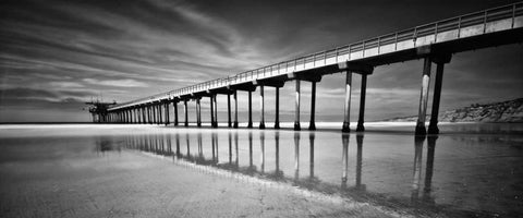 Foreshore White Modern Wood Framed Art Print with Double Matting by Hartson-Weddie, Ryan