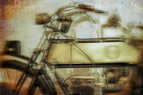 Moto II White Modern Wood Framed Art Print with Double Matting by Weddle, Ryan Hartson