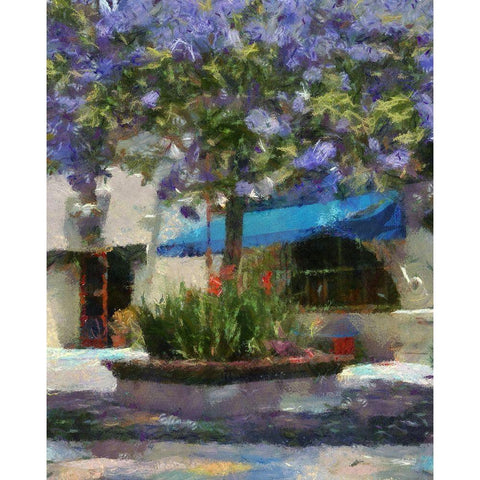 Al Fresco II Black Modern Wood Framed Art Print with Double Matting by Hartson-Weddle, Ryan