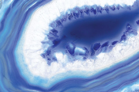Blue Lace Agate II Black Modern Wood Framed Art Print by Hartson-Weddle, Ryan
