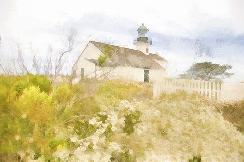 Coastal Beacon White Modern Wood Framed Art Print with Double Matting by Hartson-Weddle, Ryan