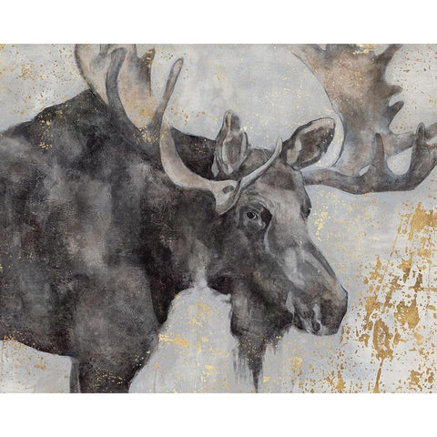 Alces Trail I  Black Modern Wood Framed Art Print by Hawksley, Beverley