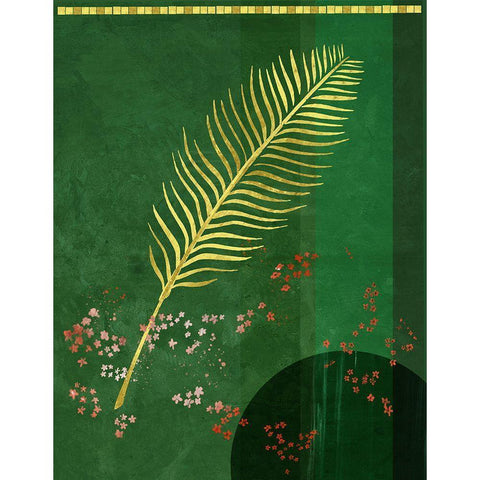 Lush Green Leaf White Modern Wood Framed Art Print by Hogan, Aoibhne