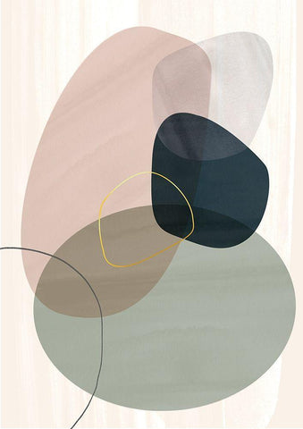 Bonding White Modern Wood Framed Art Print with Double Matting by Hogan, Aoibhne