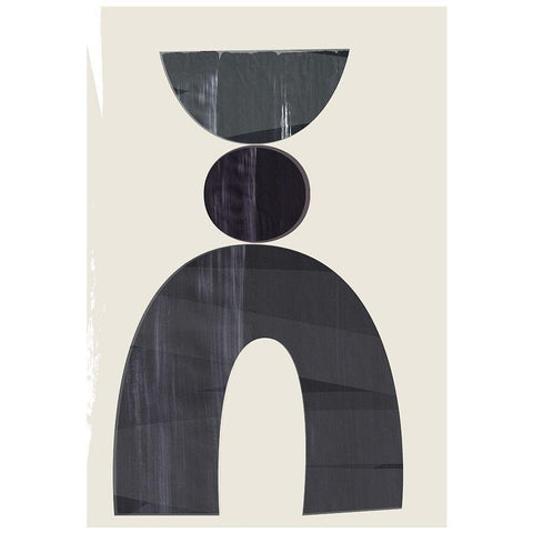StructuredÂ  Black Modern Wood Framed Art Print by Hogan, Aoibhne