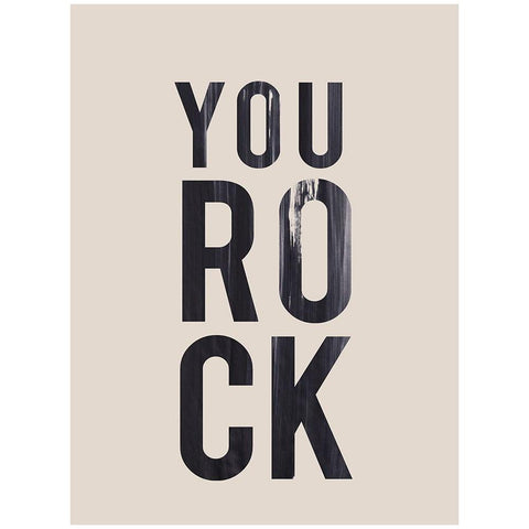 You Rock  White Modern Wood Framed Art Print by Hogan, Aoibhne