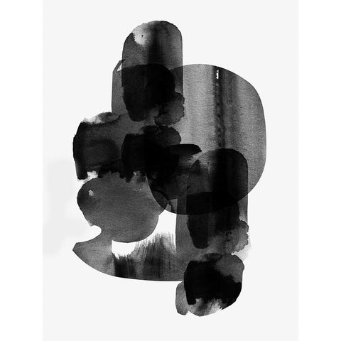 Shimmering Black II Black Modern Wood Framed Art Print by Hogan, Aoibhne