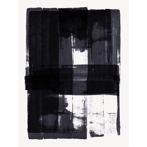 Square Black Stroke I Gold Ornate Wood Framed Art Print with Double Matting by Hogan, Aoibhne