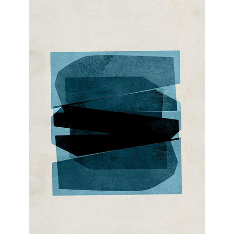 Bolds of Blue II White Modern Wood Framed Art Print by Hogan, Aoibhne