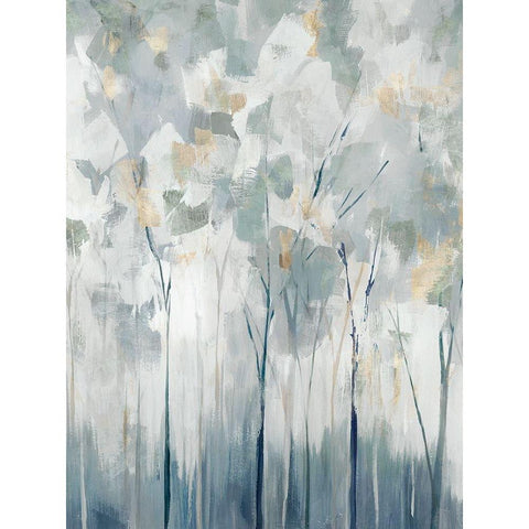 Blue Forest Adventure I  Gold Ornate Wood Framed Art Print with Double Matting by Ian C