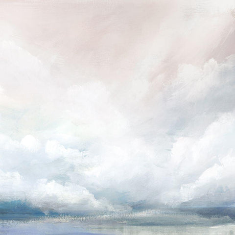 Rolling Clouds White Modern Wood Framed Art Print by Ian C
