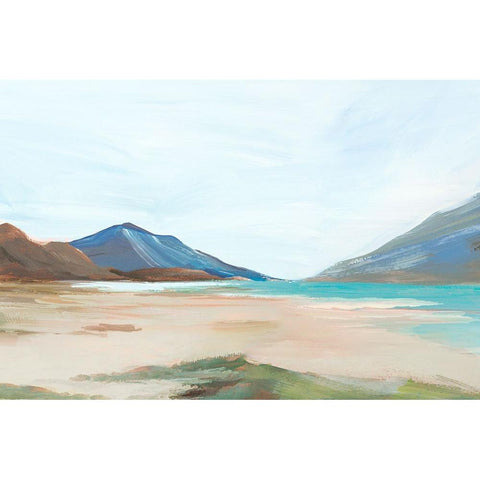 Sunny Beach Shore II Gold Ornate Wood Framed Art Print with Double Matting by Ian C