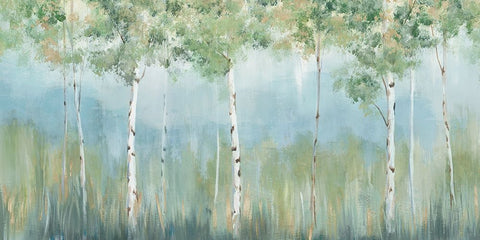 Peaceful Oasis Black Modern Wood Framed Art Print by Ian C