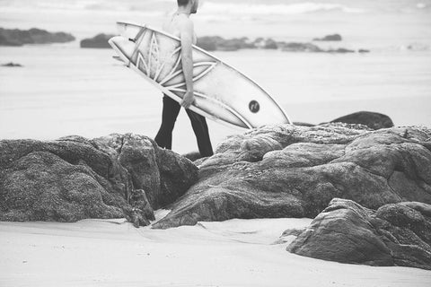 Surf II  White Modern Wood Framed Art Print with Double Matting by Beddoes, Ingrid