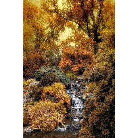 Japanese Rock Garden Gold Ornate Wood Framed Art Print with Double Matting by Jenney, Jessica