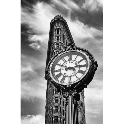 Telltale Time Black Modern Wood Framed Art Print with Double Matting by Jenney, Jessica