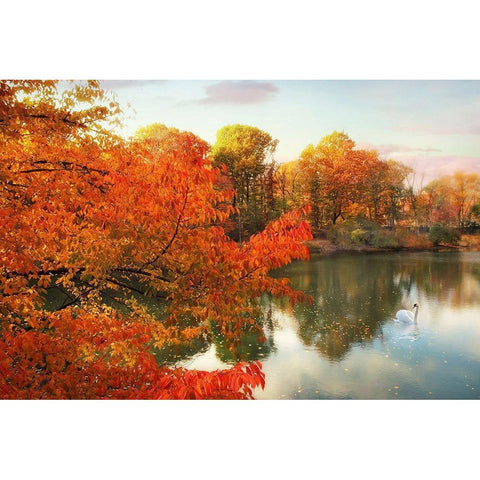 Autumn Splendor Gold Ornate Wood Framed Art Print with Double Matting by Jenney, Jessica