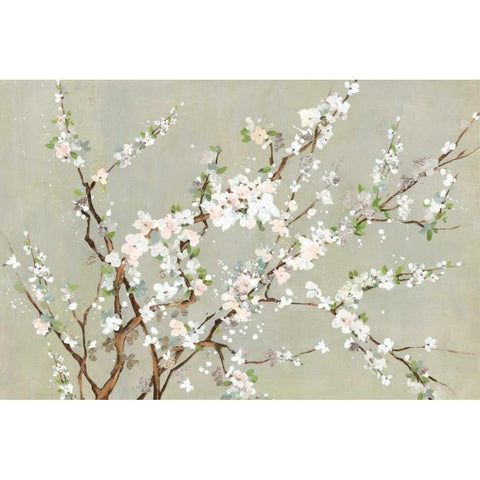 Geisha White Modern Wood Framed Art Print by Jensen, Asia