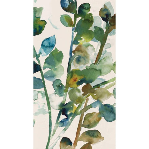 Fall Leaves I Black Modern Wood Framed Art Print with Double Matting by Jensen, Asia