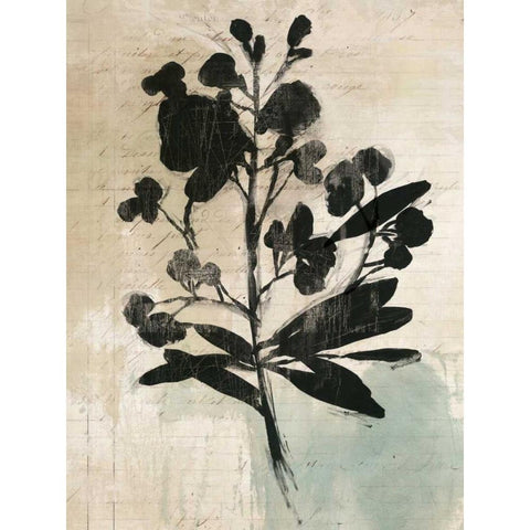 Inky Floral III White Modern Wood Framed Art Print by Jensen, Asia